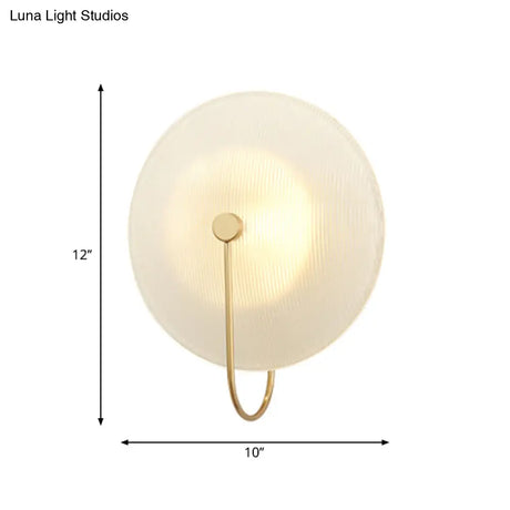 Gold Metal Wall Lamp With Postmodern Design And 1 Light For Living Rooms