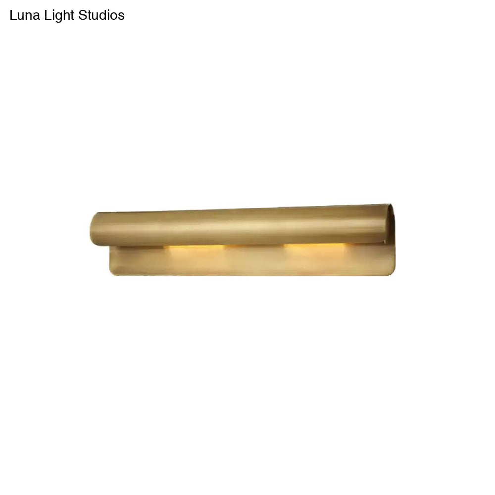 Gold Metal Wall Mounted Sconce Lamp - Luxurious Scrolled Design 1 Light 10/19.5 Wide