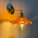 Gold Rotatable Wall Sconce With Glass Shade - Bedroom Lamp / D