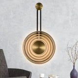 Golden Bell Metal And Clear Glass Led Sconce - Elegant Living Room Wall Fixture Gold