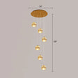 Golden Cluster Pendant Light With Faceted Cut Crystal Ball Design For Stairway Illumination 6 / Gold