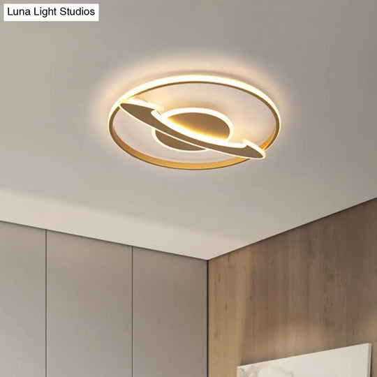 Golden Nordic Mountain/Starfish Acrylic Led Flush Light For Bedroom