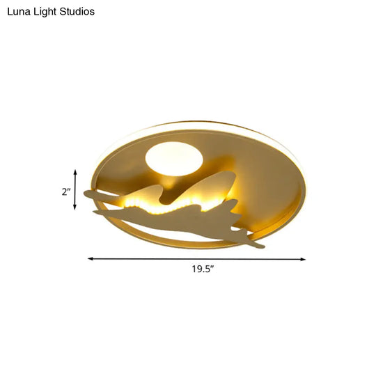 Golden Nordic Mountain/Starfish Acrylic Led Flush Light For Bedroom