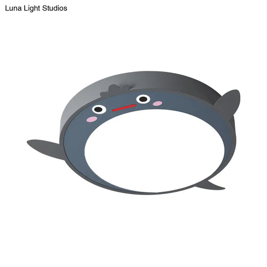Gray Cartoon Animals Acrylic Flush Light: Led Close To Ceiling Fixture For Bedroom