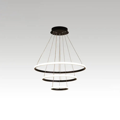Halo Hanging Acrylic Led Chandelier Pendant Light - Minimalist & Elegant For Restaurants Black /
