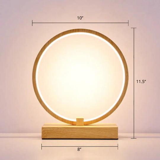 Halo Ring Led Nightstand Lamp Stylish Table Light For Bedroom