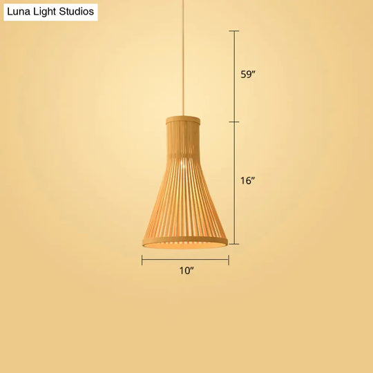 Handwoven Rattan Ceiling Pendant Light - Modern Style For Restaurants (Single)