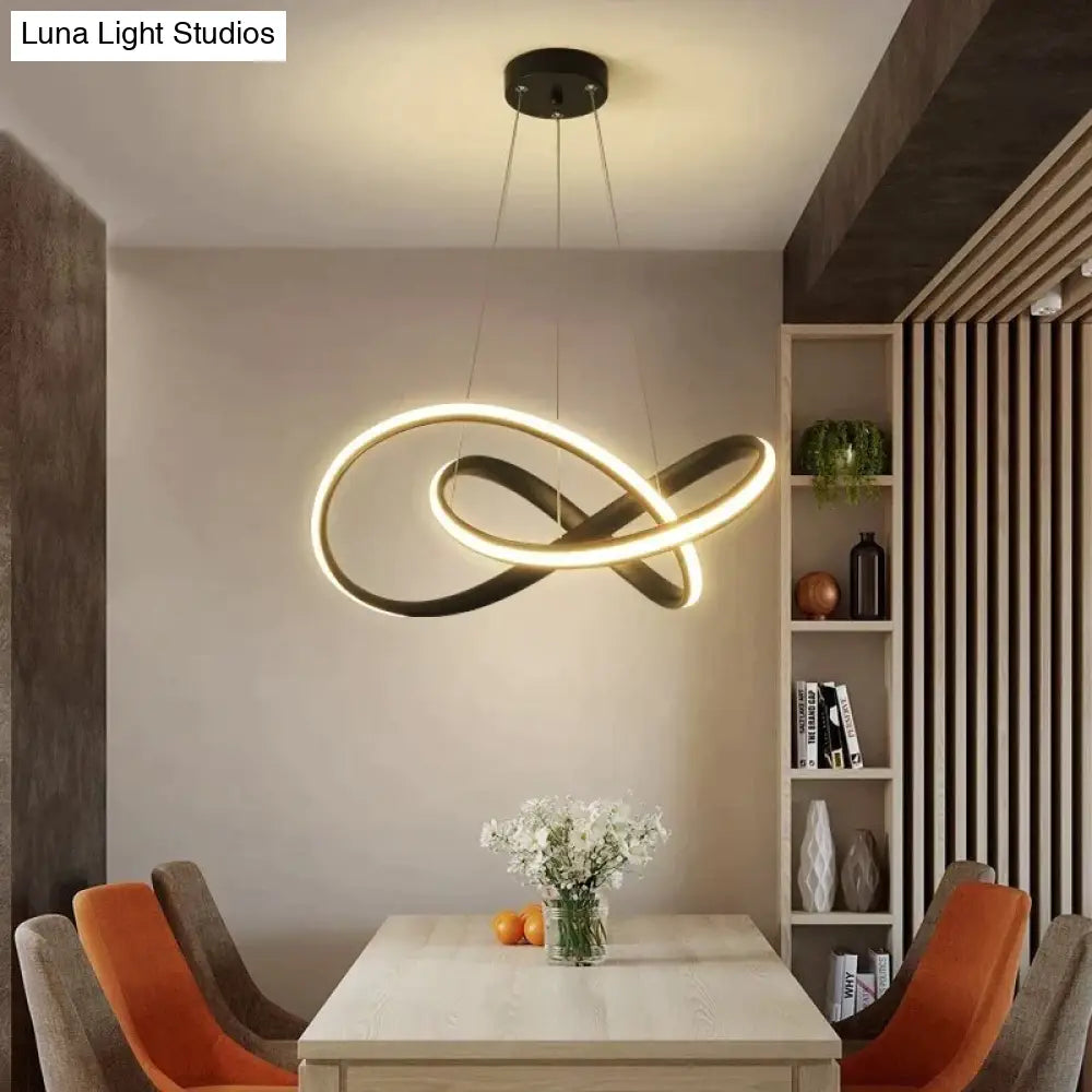 Hanging LED Pendant Lights For Shop Bar Dining Kitchen Room Aluminum Body Remote Control White/Black Pendant Lamps Free