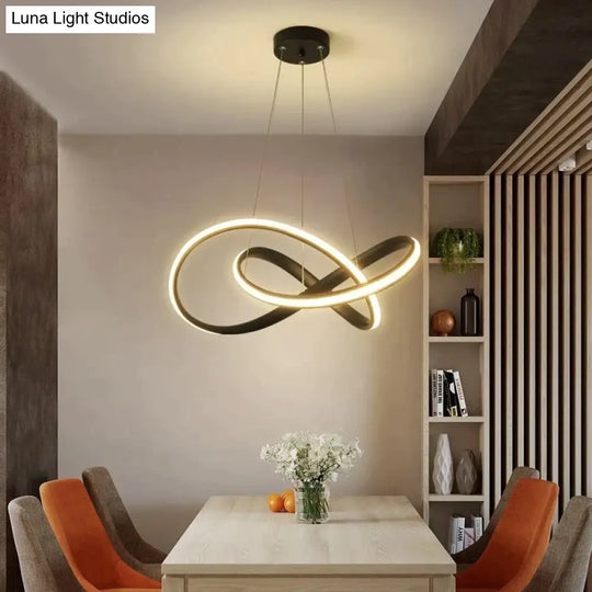 Hanging LED Pendant Lights For Shop Bar Dining Kitchen Room Aluminum Body Remote Control White/Black Pendant Lamps Free
