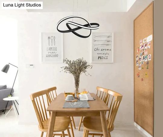 Hanging LED Pendant Lights For Shop Bar Dining Kitchen Room Aluminum Body Remote Control White/Black Pendant Lamps Free
