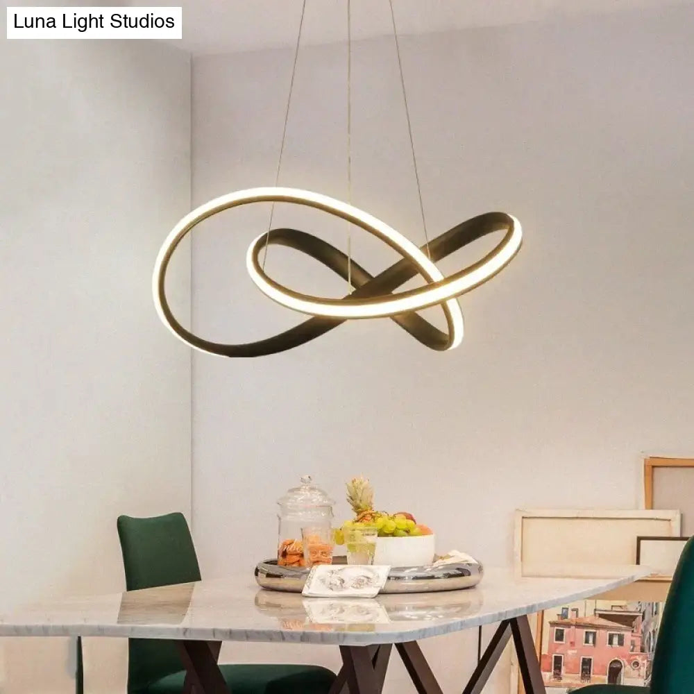 Hanging LED Pendant Lights For Shop Bar Dining Kitchen Room Aluminum Body Remote Control White/Black Pendant Lamps Free