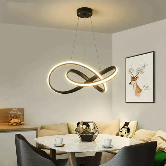 Hanging LED Pendant Lights For Shop Bar Dining Kitchen Room Aluminum Body Remote Control White/Black Pendant Lamps Free