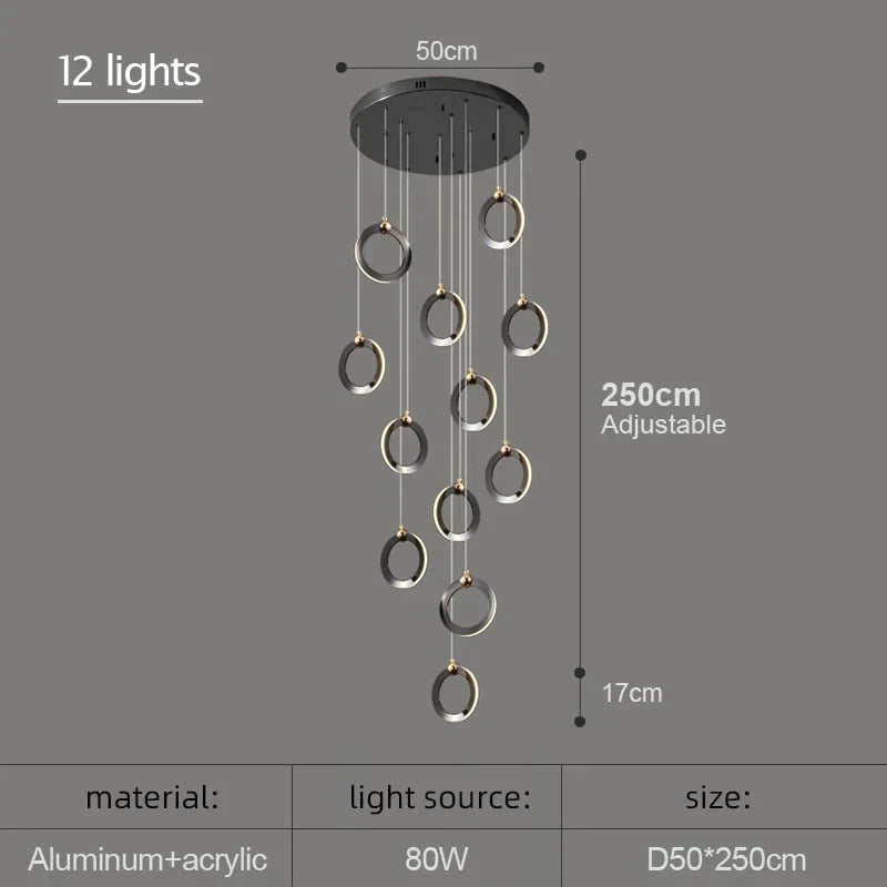 Hera - Modern Circular Led Chandelier Pendant Lighting