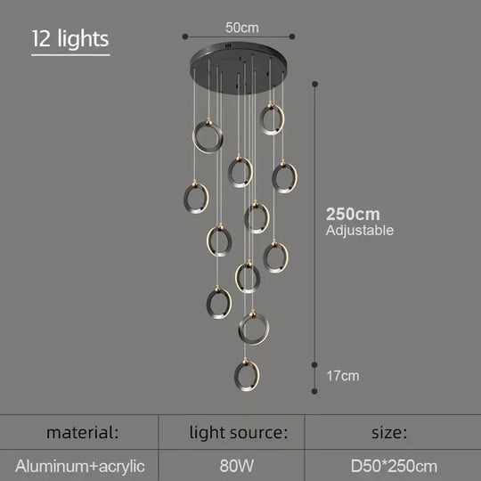 Hera - Modern Circular Led Chandelier Pendant Lighting