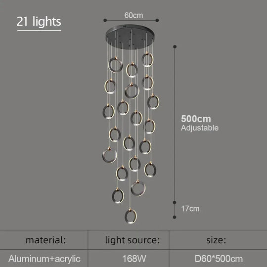 Hera - Modern Circular Led Chandelier Pendant Lighting