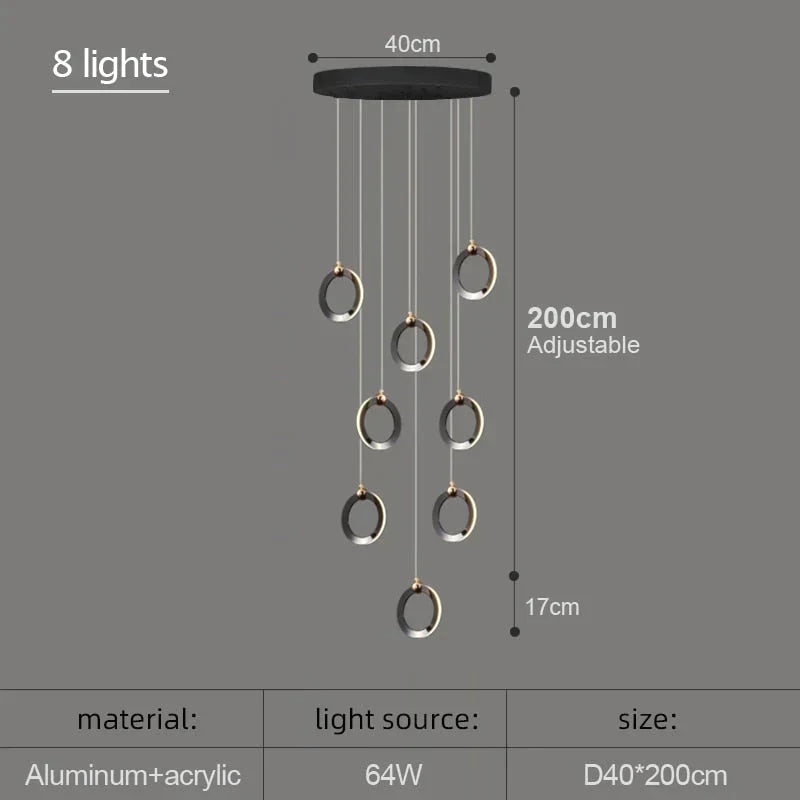 Hera - Modern Circular Led Chandelier Pendant Lighting