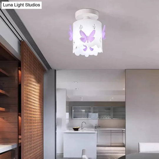 Hollow Butterfly Acrylic Ceiling Lamp For Modern Kitchen Mount