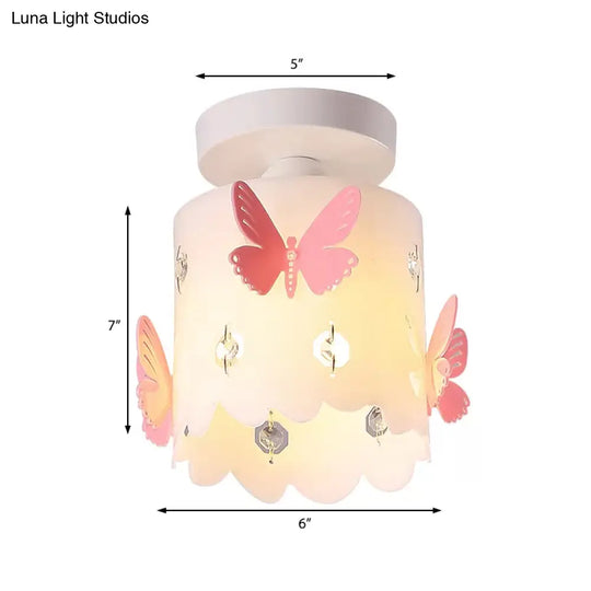 Hollow Butterfly Acrylic Ceiling Lamp For Modern Kitchen Mount