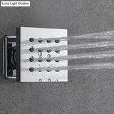 Hot selling Ceiling Rain LED Shower Faucets Set Thermostatic 3 ways Mixing Valve Faucets Body jets Massage 2 inch WHOLE