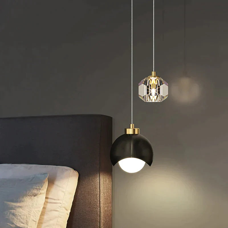 Illumia - Crystal Chandelier Gold Black