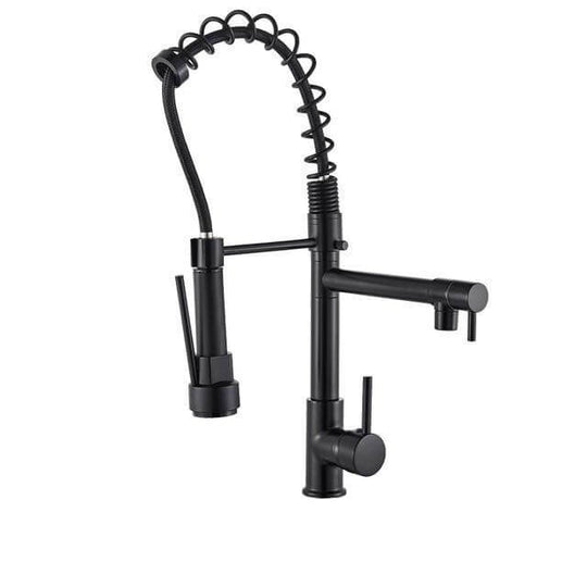 Hydrobliss - Dual Spout Pull Out Spring Faucet Kitchen Faucets