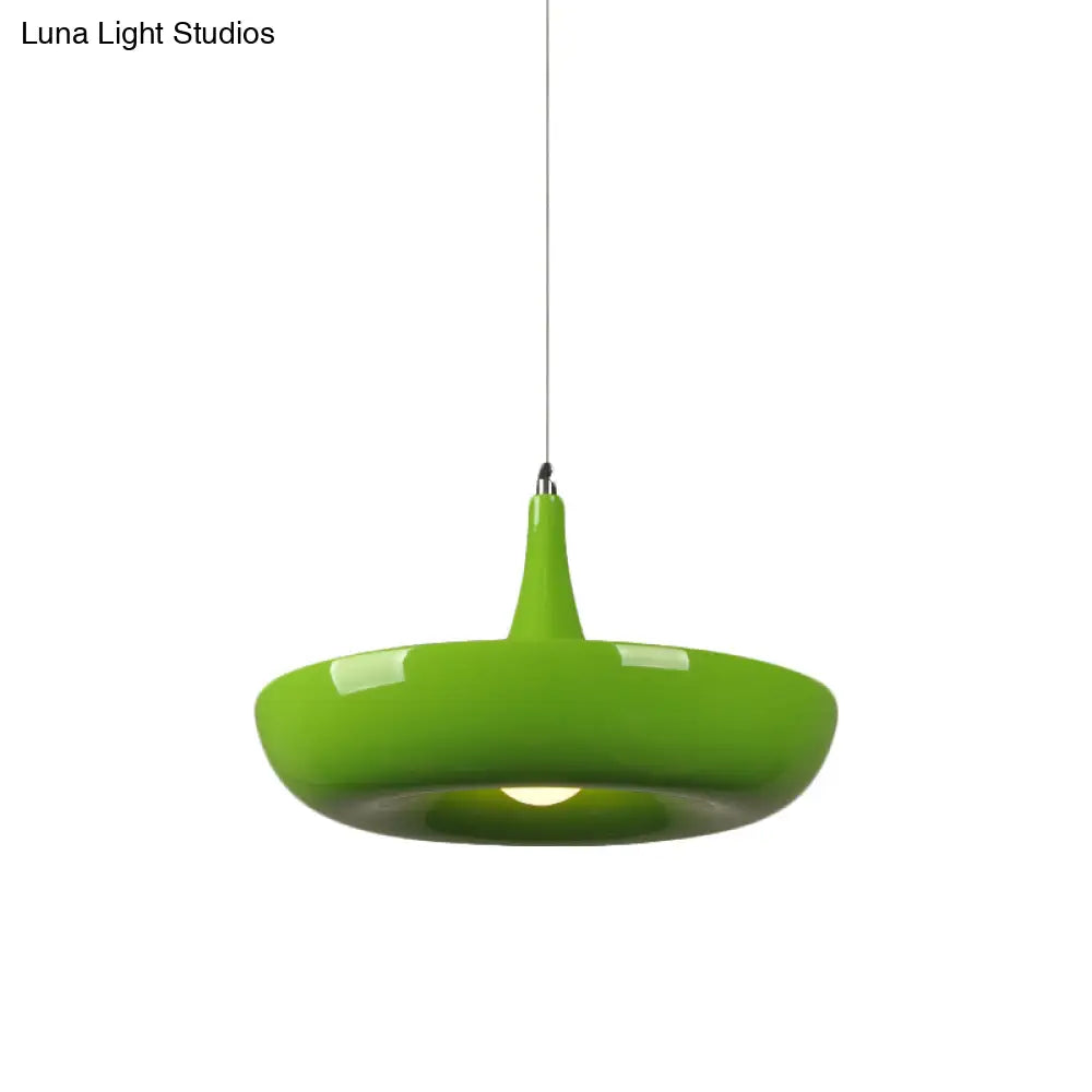 Industrial Aluminium Pendant Ceiling Light With 1 Bulb - Ideal For Restaurants Plants
