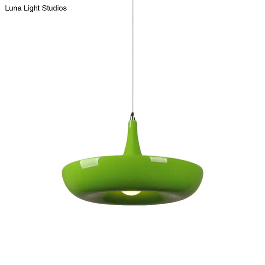 Industrial Aluminium Pendant Ceiling Light With 1 Bulb - Ideal For Restaurants Plants