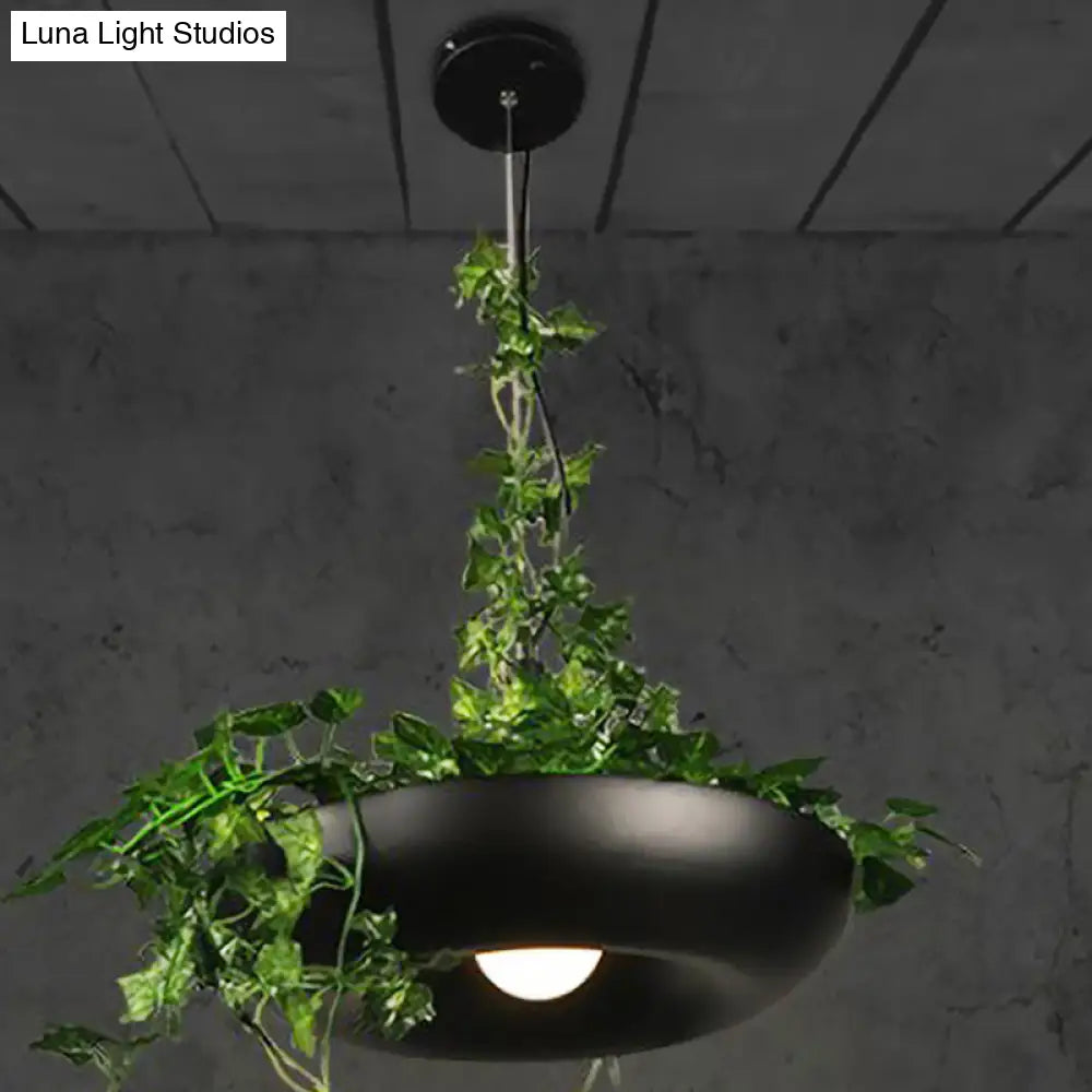 Industrial Aluminium Pendant Ceiling Light With 1 Bulb - Ideal For Restaurants Plants