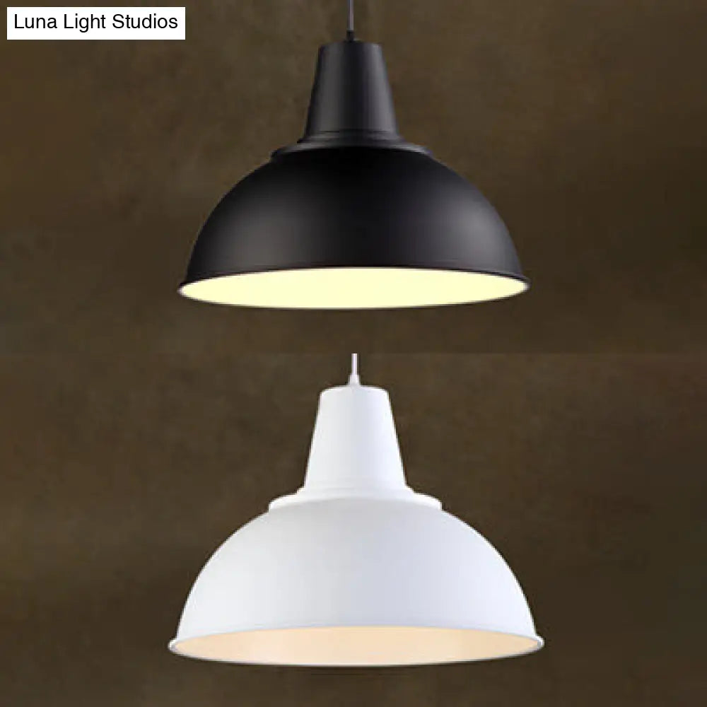 Industrial Aluminum Ceiling Pendant - Black/White Perfect For Living Room
