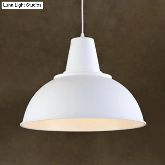 Industrial Aluminum Ceiling Pendant - Black/White Perfect For Living Room White
