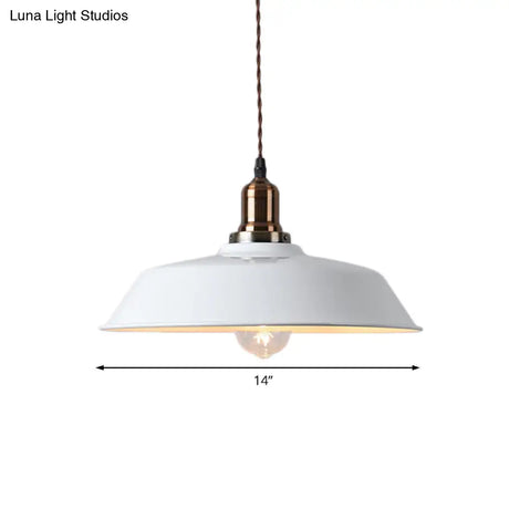 Industrial Barn Pendant Light - Stylish Metallic Hanging Ceiling Fixture For Restaurants