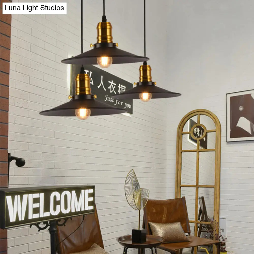 Industrial Black Single Bulb Pendant Light For Dining Room - 8.5 10 12 Width Options