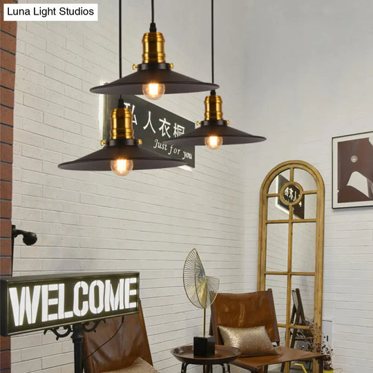 Industrial Black Single Bulb Pendant Light For Dining Room - 8.5 10 12 Width Options