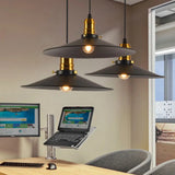 Industrial Black Flared Single Bulb Metal Pendant Light - 8.5’/10’/12’ Wide Stylish Dining
