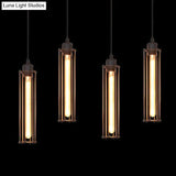 Industrial Black Iron Cage Pendant Light - 1-Bulb Cylindrical Ceiling Fixture For Bars