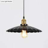 Industrial Black Iron Pendant Light With Conical Shade – Single-Bulb Suspension For Restaurants