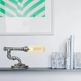 Industrial Capsule Shade Table Light With Led Bulbs And Water Tap Deco For Living Room Amber / B