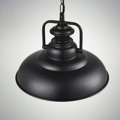 Industrial Metal Pendant Light With Handle - Ceiling Mount For Dining Room