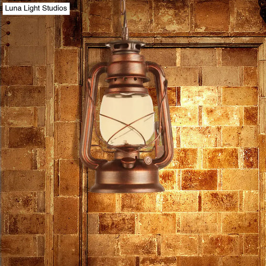 Industrial Pendant Ceiling Light: Black/Bronze/Antique Brass Finish Clear Glass 1 Light Perfect For