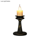 Industrial Desk Lamp With Candelabra Marble Table Accent In Brass/Bronze