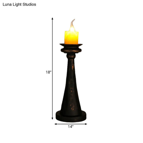 Industrial Desk Lamp With Candelabra Marble Table Accent In Brass/Bronze