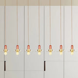 Industrial Gold Finish Tandem Pendant Light With Multiple Bulbs - Perfect For High Ceiling Areas 7 /
