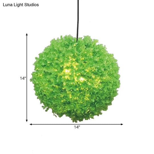 Industrial Green Metal Shade Hanging Lamp - 1 Head Ceiling Light With Led Perfect For Restaurant