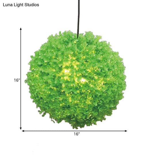 Industrial Green Metal Shade Hanging Lamp - 1 Head Ceiling Light With Led Perfect For Restaurant