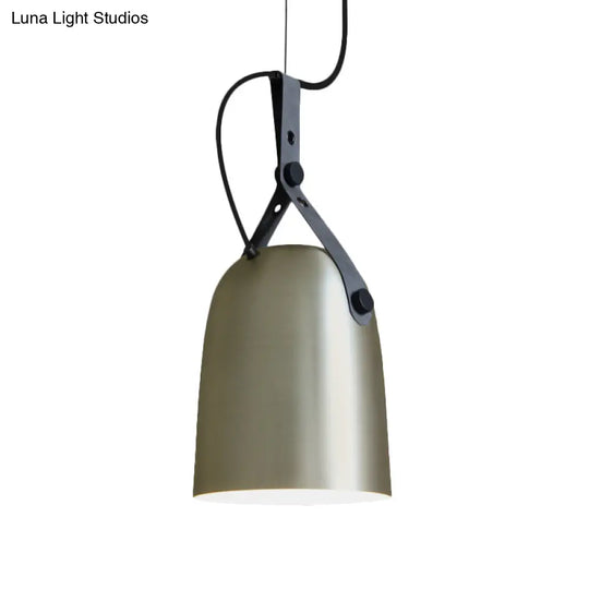 Industrial Hanging Kitchen Ceiling Lamp - Factory Iron Elongated Dome Shape 1 Head