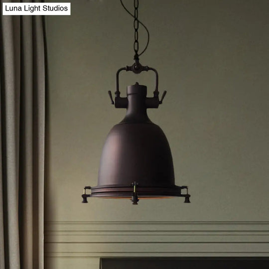 Industrial Iron Matte Black Pot Pendant Ceiling Light Single Dining Table Hanging Lamp Kit 12.5/16