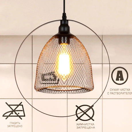 Industrial Metal Hanging Pendant Light In Black For Living Room - Single Bell/Dome Design / Dome