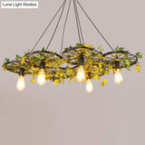 Industrial Metal Island Pendant Light - Black Hanging Lamp
