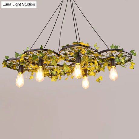 Industrial Metal Island Pendant Light - Black Hanging Lamp