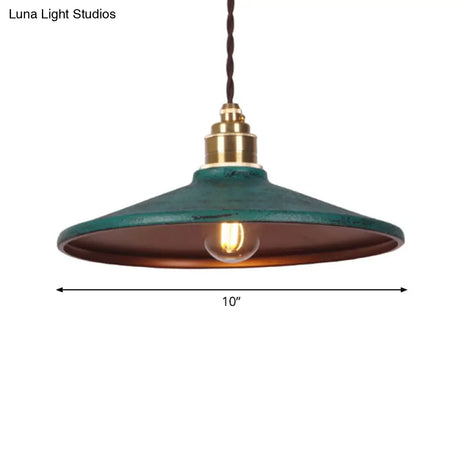 Industrial Metal Pendant Ceiling Lamp: Single-Shade Suspension Lighting For Bistro